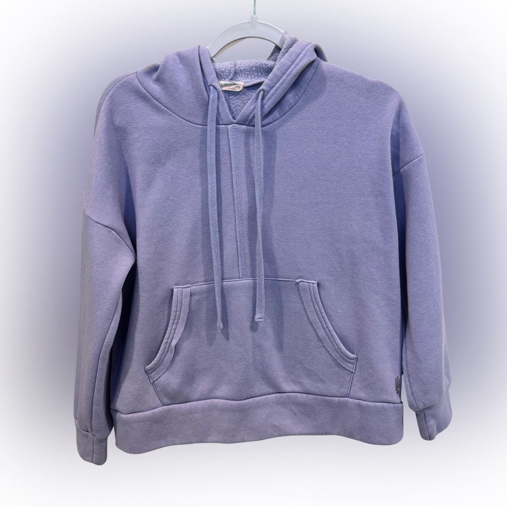 FP Movement Free People Lavender Fleece Hoodie Pullover Oversized XS Athleisure - Picture 3 of 9